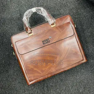 Mont Blanc Brown Luxury Leather Bag