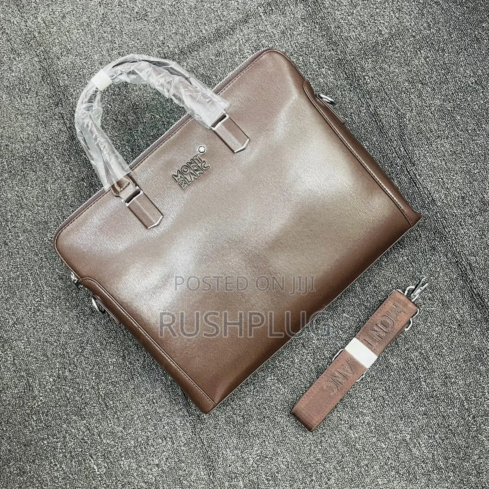 Mont Blanc Brown Luxury Leather Bag