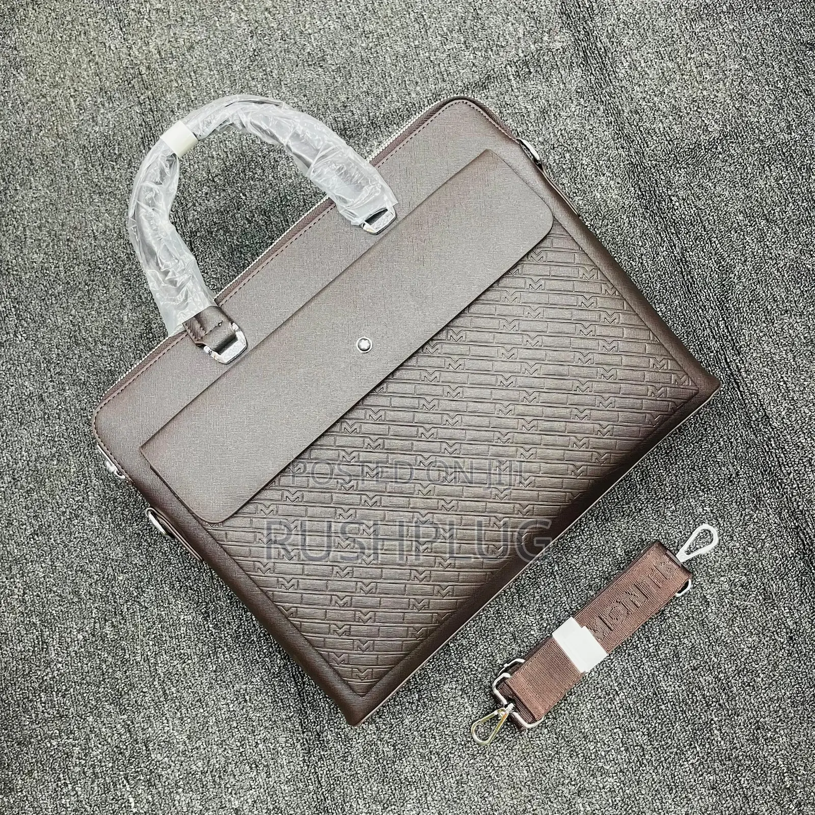 Mont Blanc Brown Luxury Leather Bag