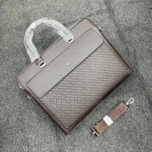 Mont Blanc Brown Luxury Leather Bag