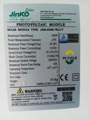 Jinko 650w Solar Panels