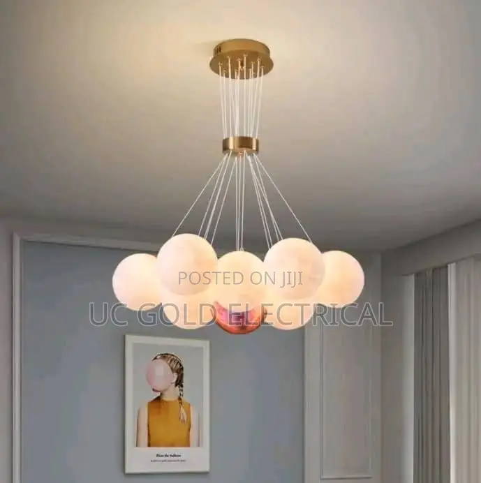 Nordic Round Glass Lamp Ball Postmodern Restaurant Bedroom
