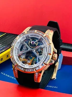 High Quality Luxury Hanboro Leather Wristwatch