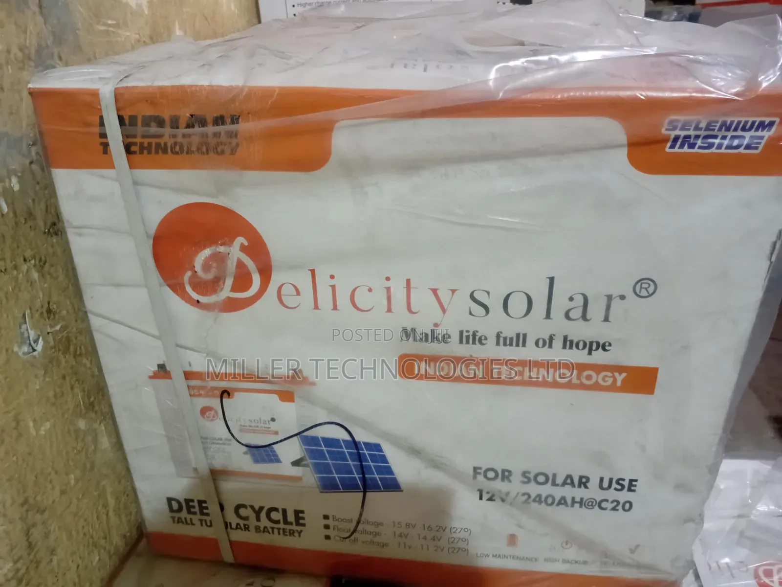 Delicity Tubular Battery 240ah 12v