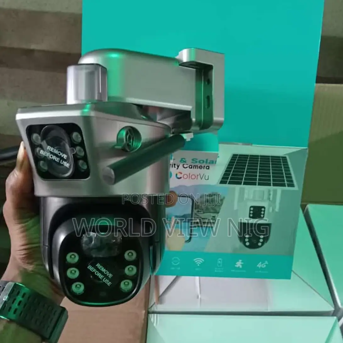 Dual Lens Solar Security Camera With Sim