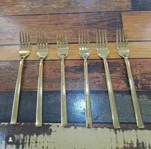 6pcs Golden Stainless Forks