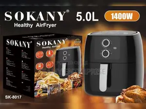 5 Liters Sokany Healthy Air Fryer 1400watts Sk-8017