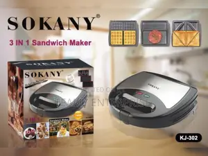 3 in 1 Sokany Toaster Sandwich Maker Kj-302