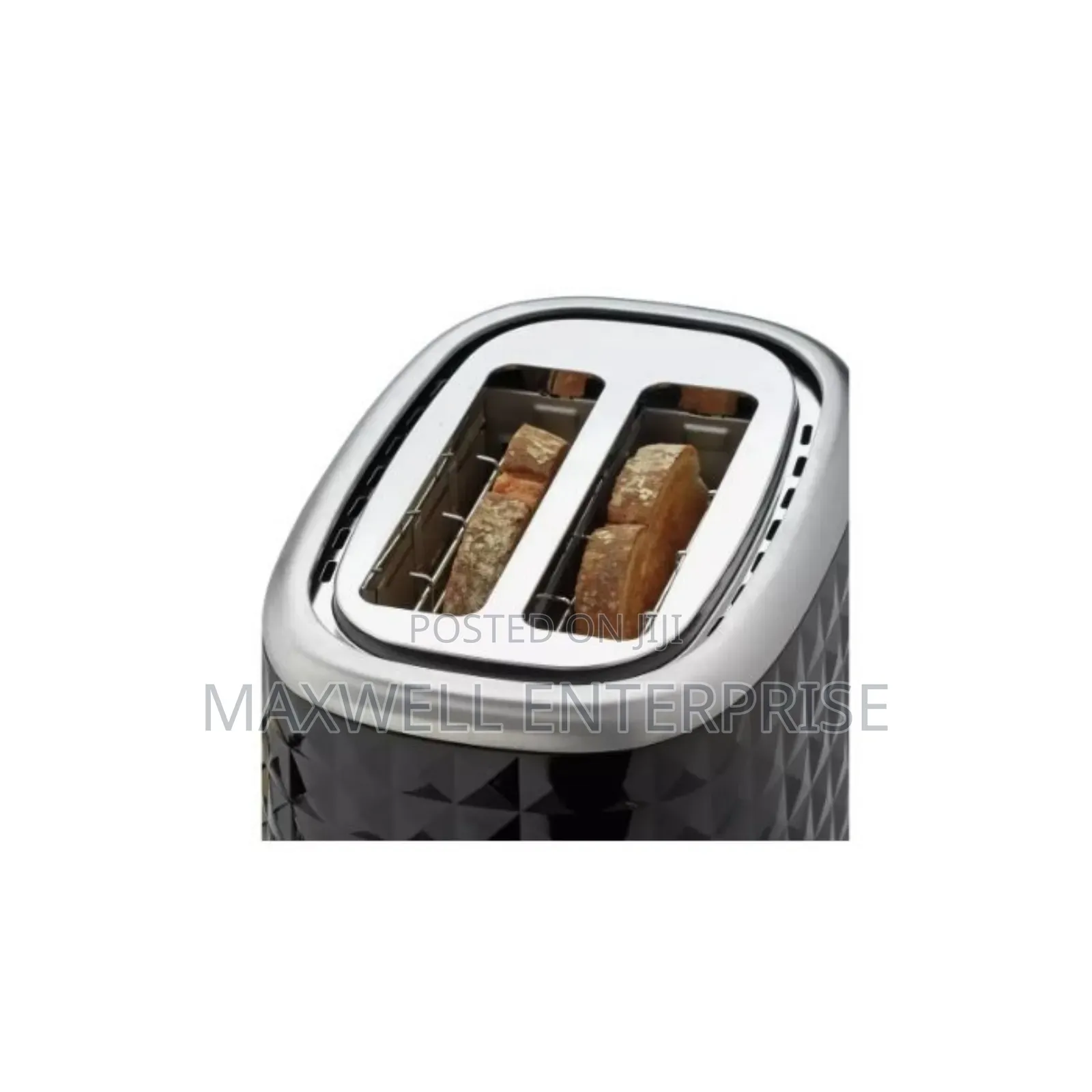 Cookworks 2 Slice Black Textured Pop Up Toaster