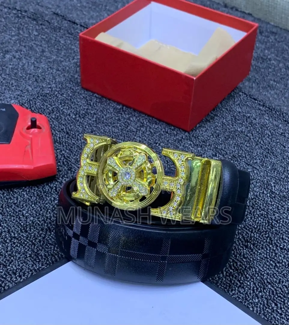 Original Leather Belt for Men Versace Collection