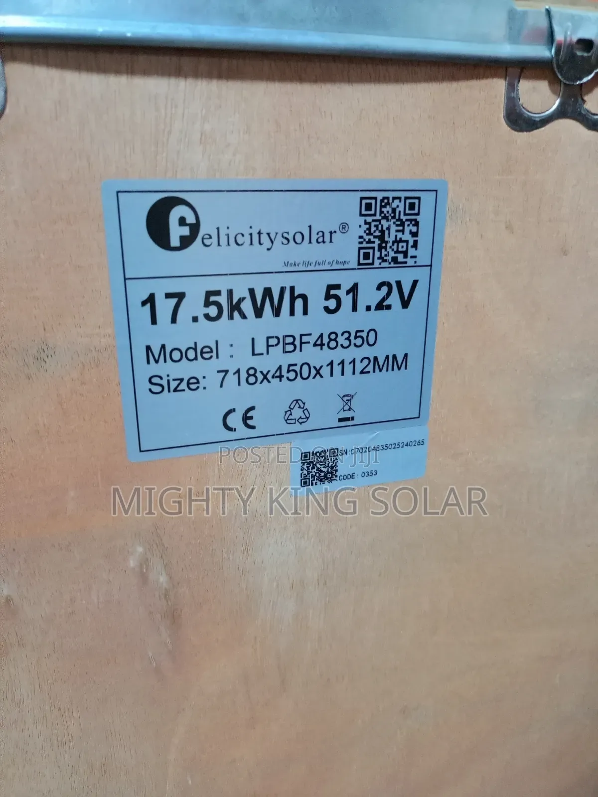 17.5 Felicity Lithium Iron Battery Original