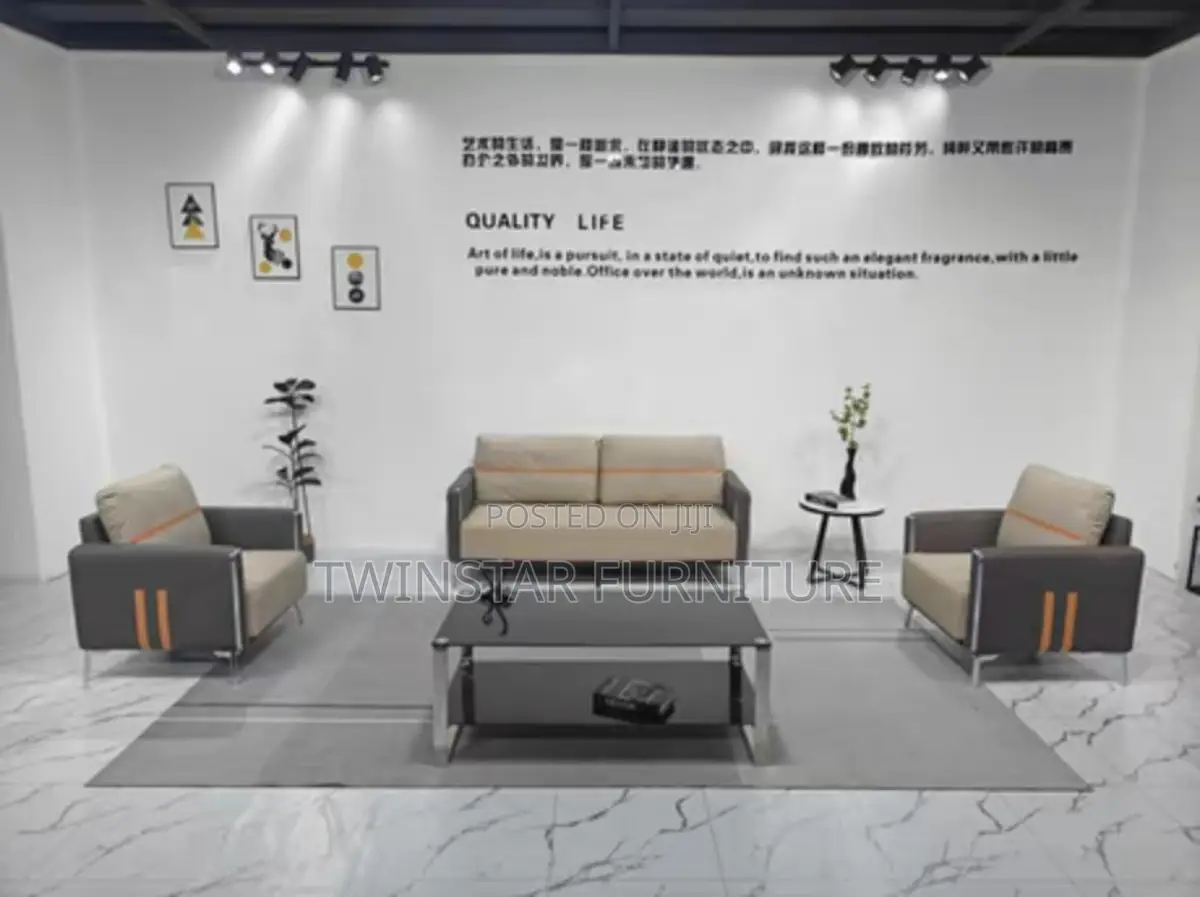 New Modern Leather Office 5 Seaters Sofa Chair