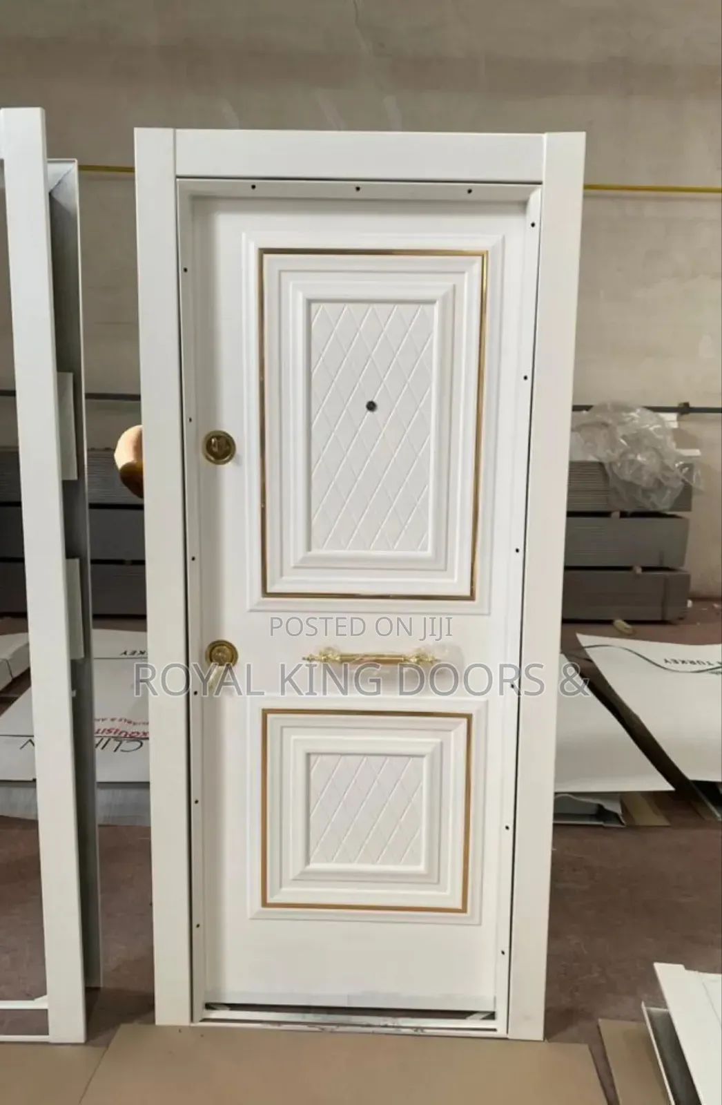 White Gold Turkish Entrance and Back Exit Security Doors