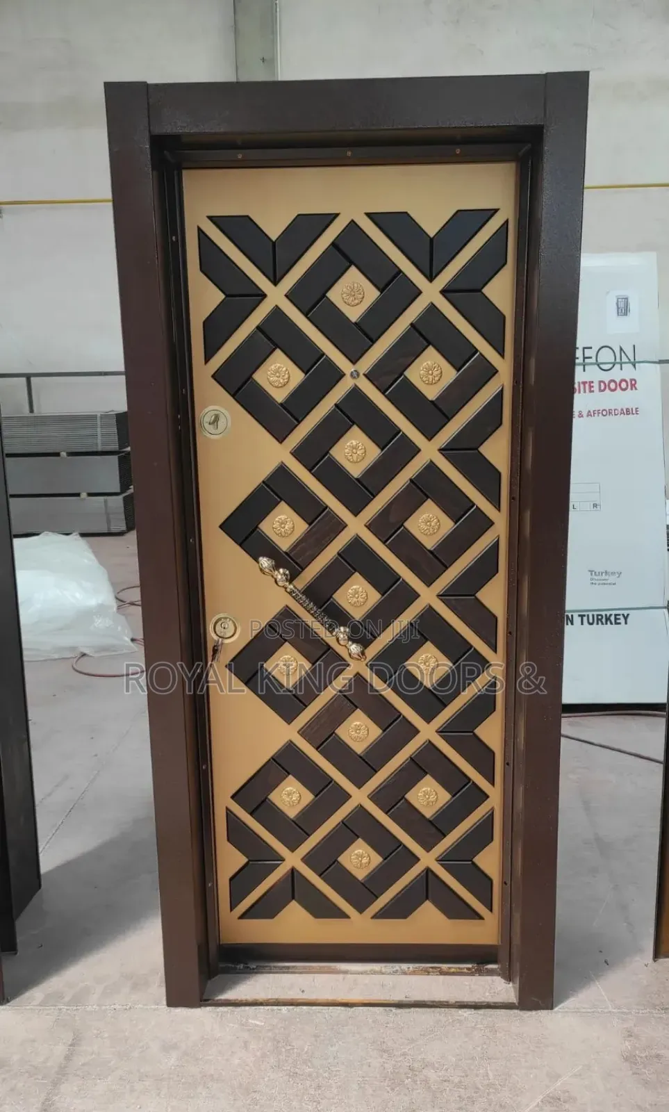 White Gold Turkish Entrance and Back Exit Security Doors
