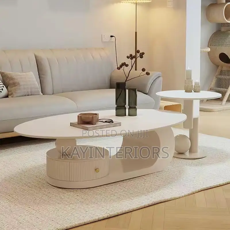 Black Center Table With Side Stool