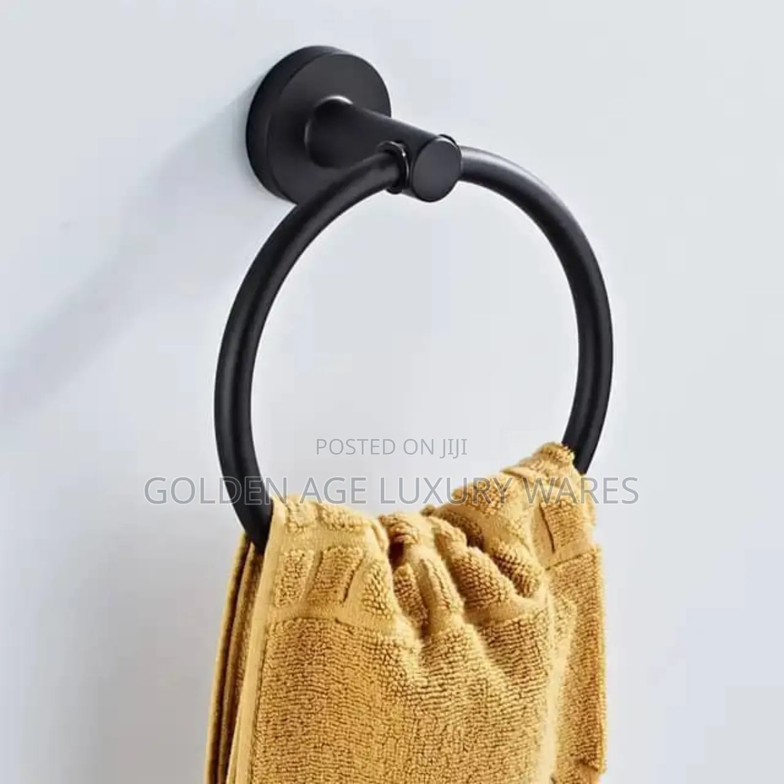 Black Hand Towel Ring