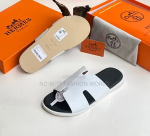 White Leather Slippers