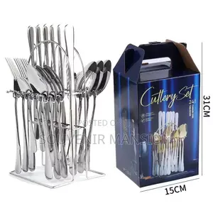 24pcs Stainless Steel Cutlery Set