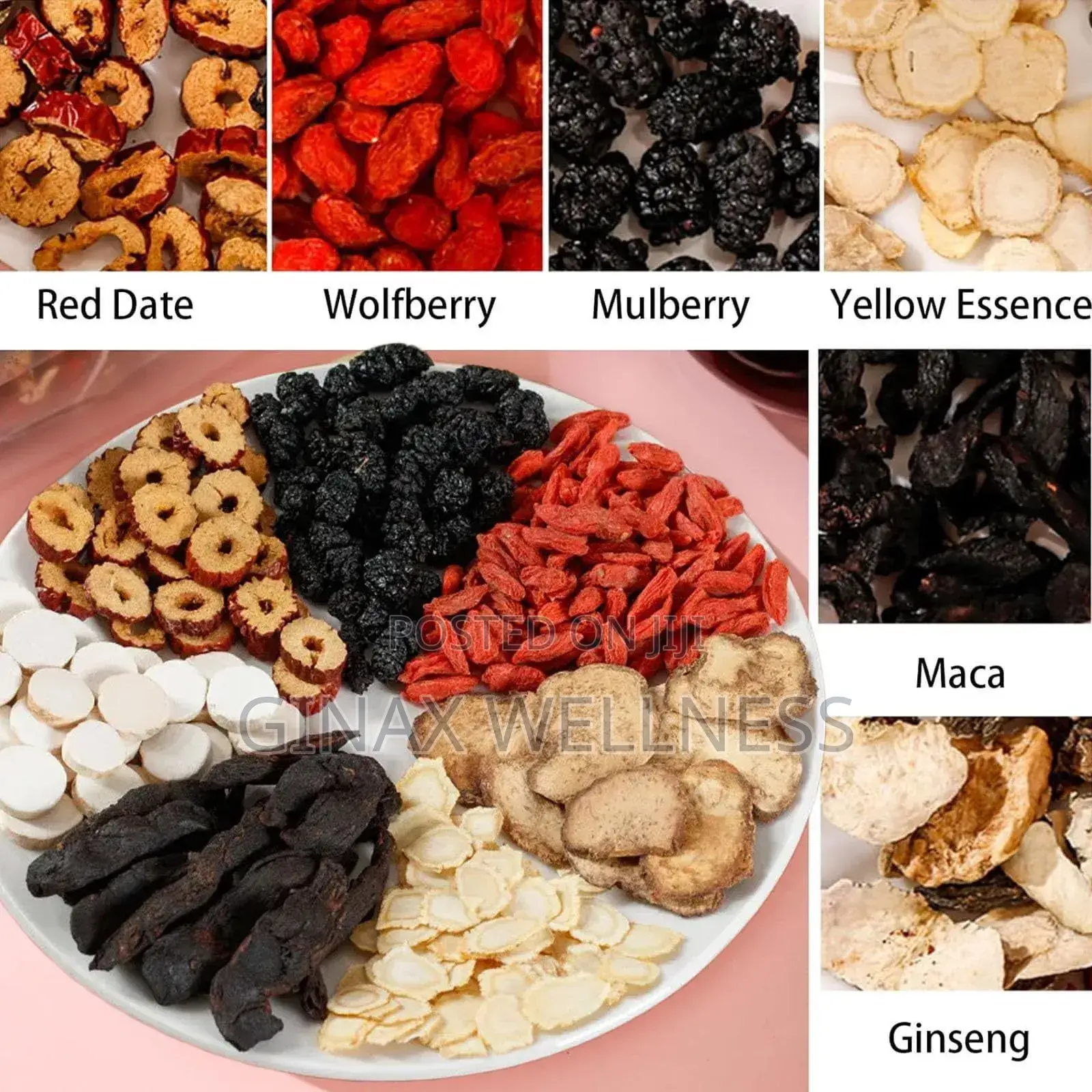 Ginseng Five Treasure Tea For Energy, Immunity, And Kidney Health