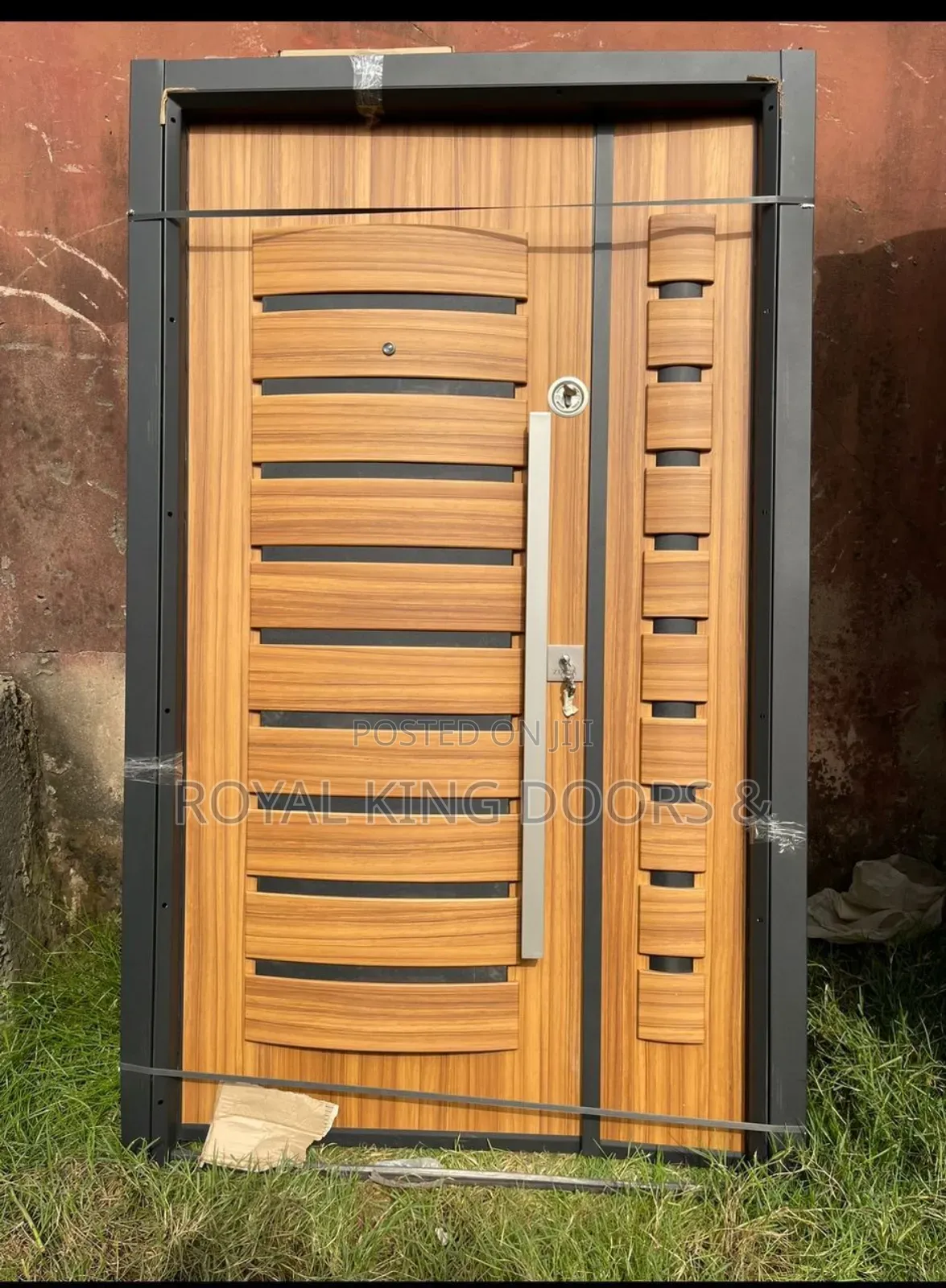 Brown Gold Turkish Luxury Entrance Security Doors