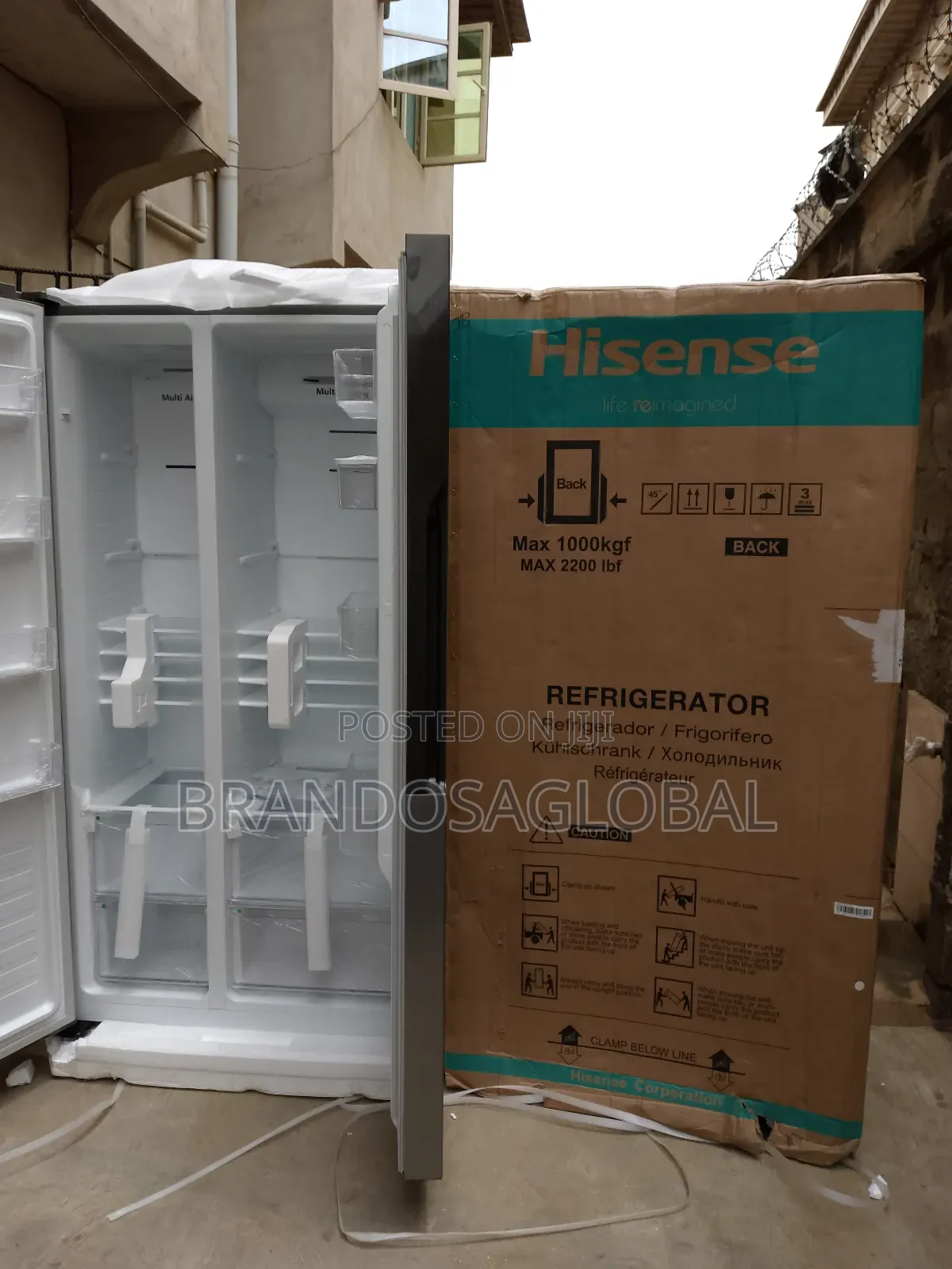 Big Capacity Bold Design 516l Side-by-Side With Dispenser