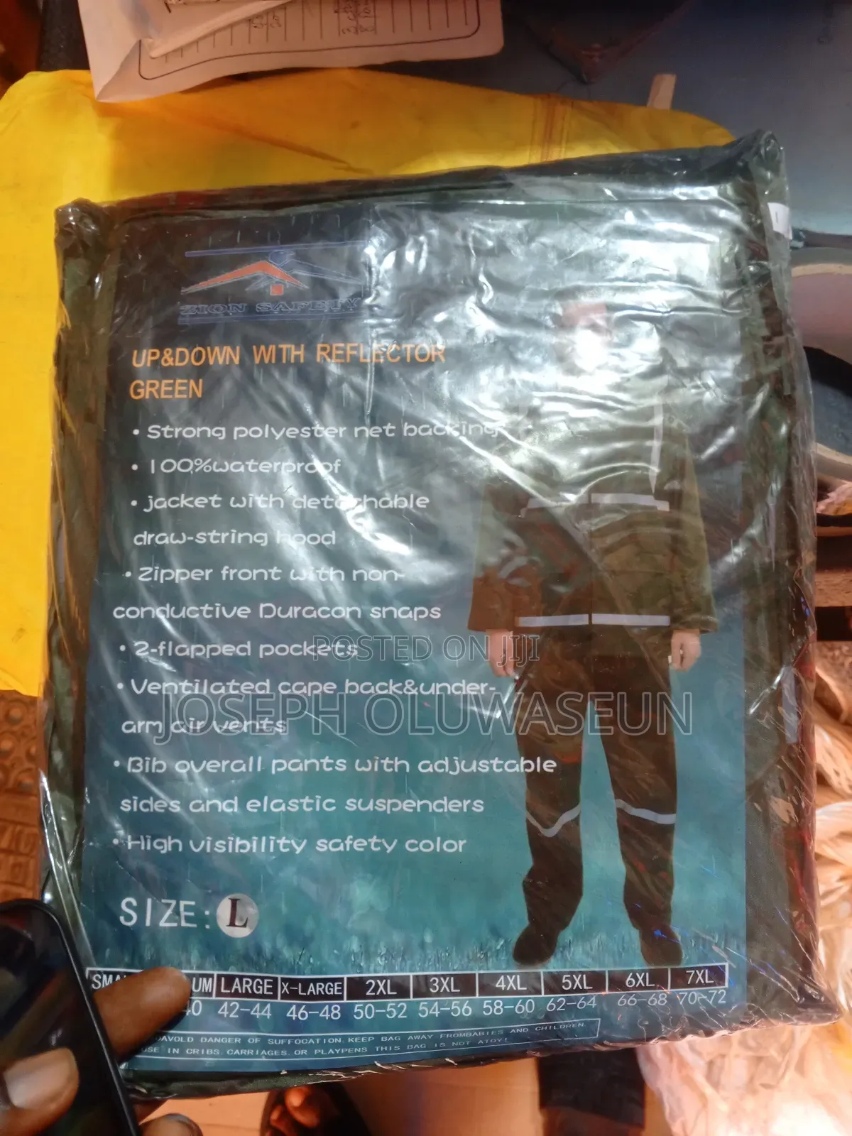 Polyester P.V.C Reflective Raincoat