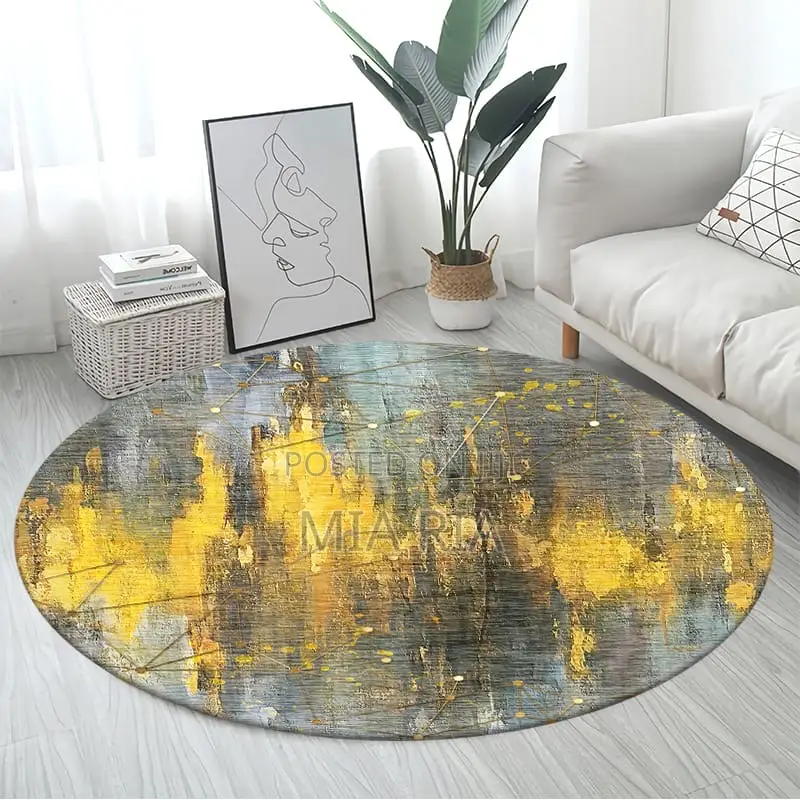 Faux Cashmere Round Centre Rug