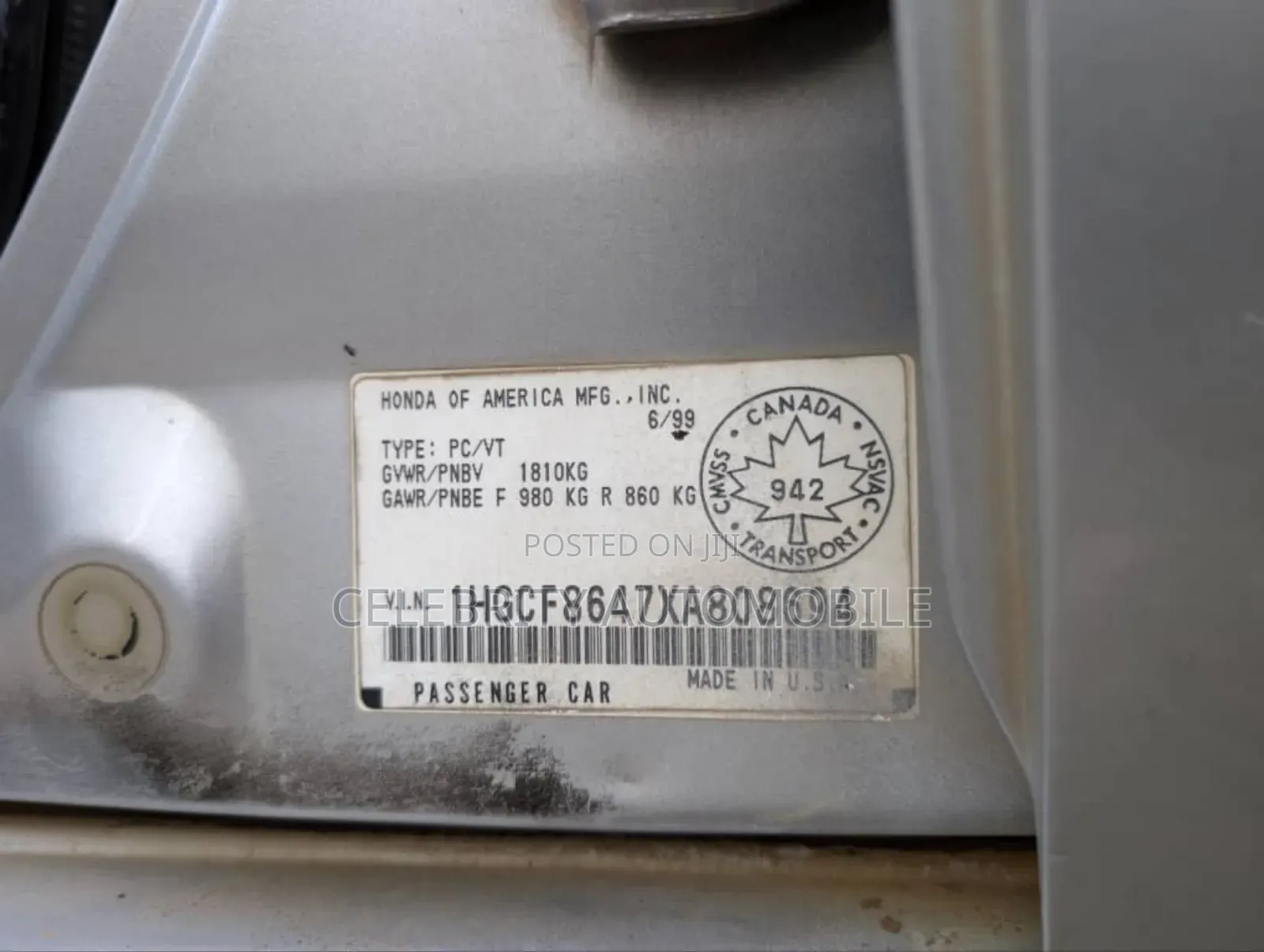 Honda Accord EX 1999 Silver