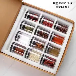 12 PCS Pack Glass Jar With Bamboo Lid