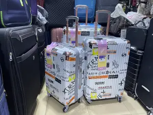 Set Of Fashionable Plastic Luggage