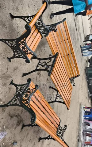 Outdoor 9 Seater Wrought Iron Conference Bench Chairs With Table