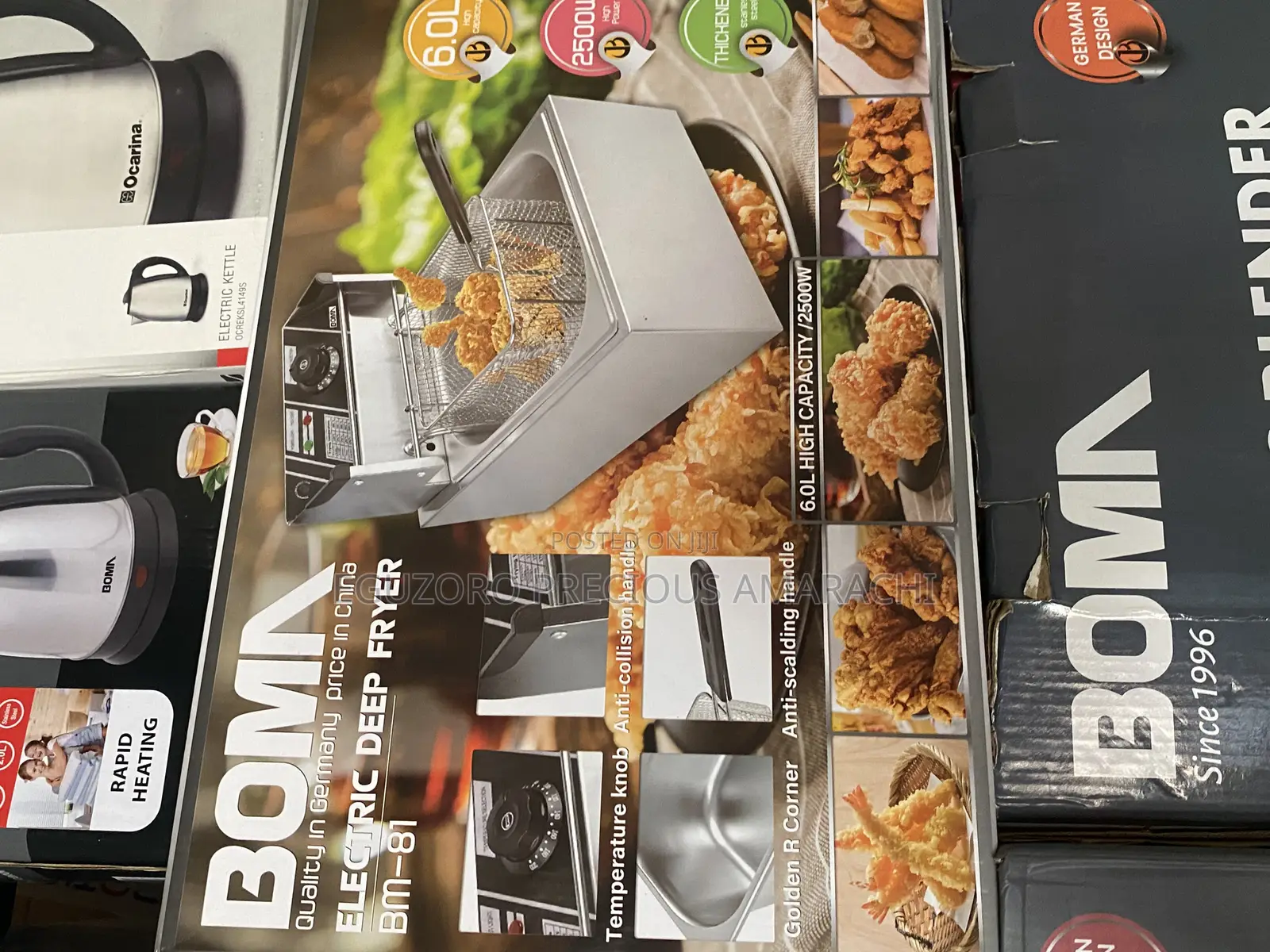 6litres Boma Electric Deep Fryer-2500watts