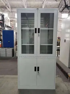 Half Glass Metal File Cabinet