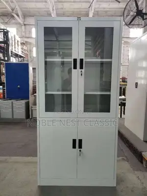 Half Glass Metal File Cabinet
