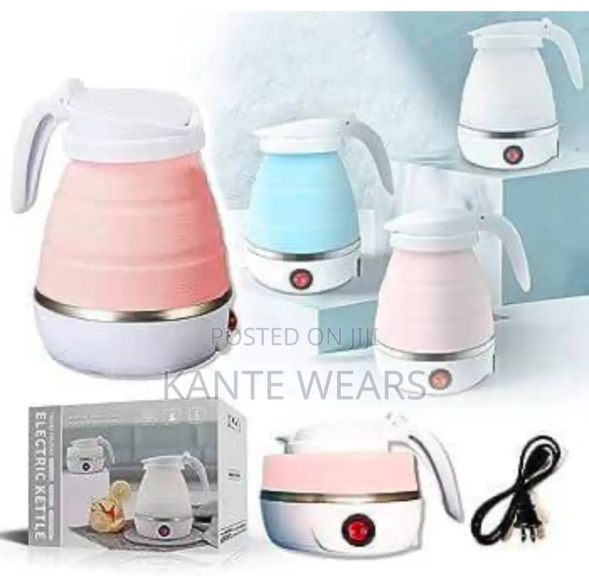 Silicon Collapsible Travel Electric Kettle