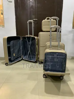 Swiss Polo Suitcases Plastic (Gold) – 5 Set | Strong Stylish Luggage