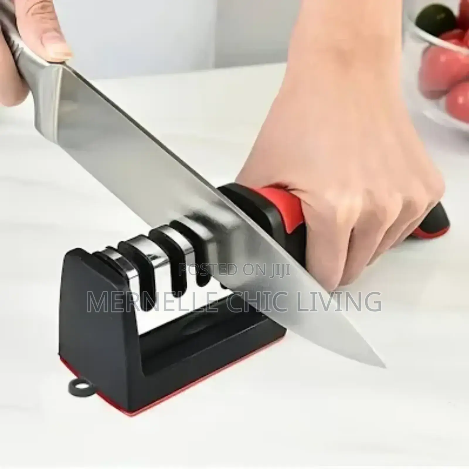 3-Stage Manual Knife Sharpener – Professional Kitchen Blade Sharpener