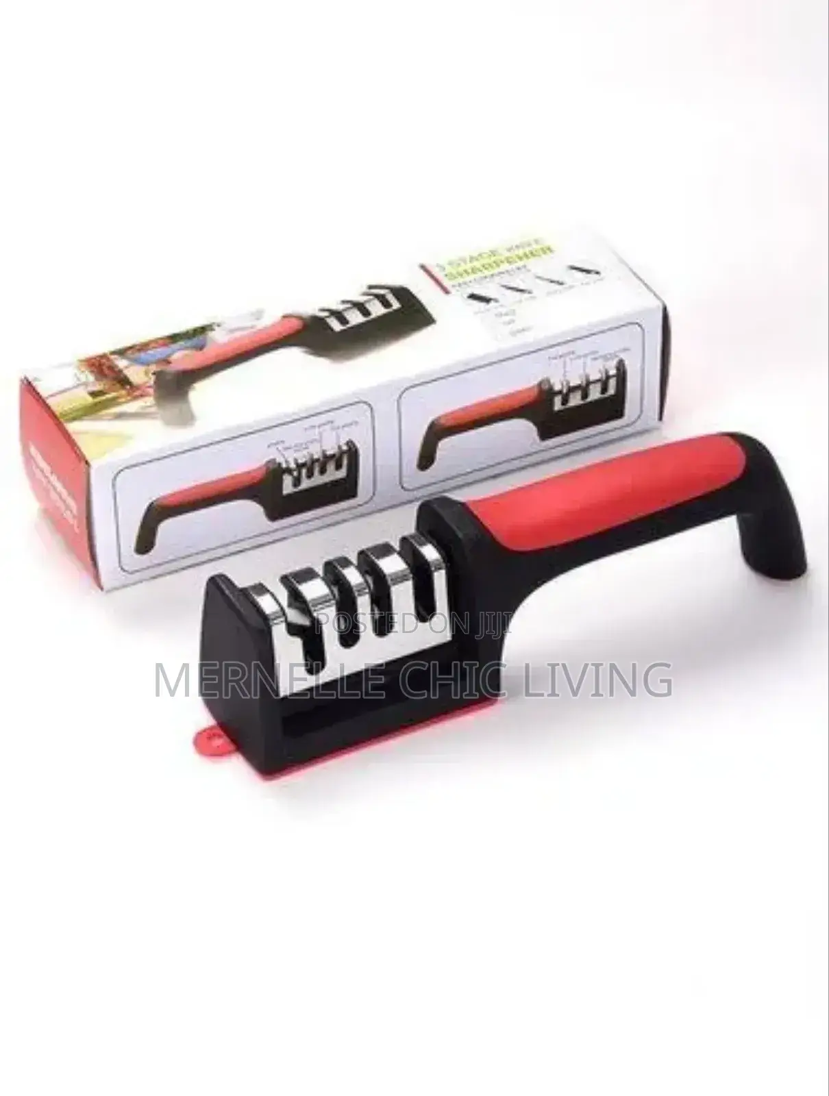 3-Stage Manual Knife Sharpener – Professional Kitchen Blade Sharpener