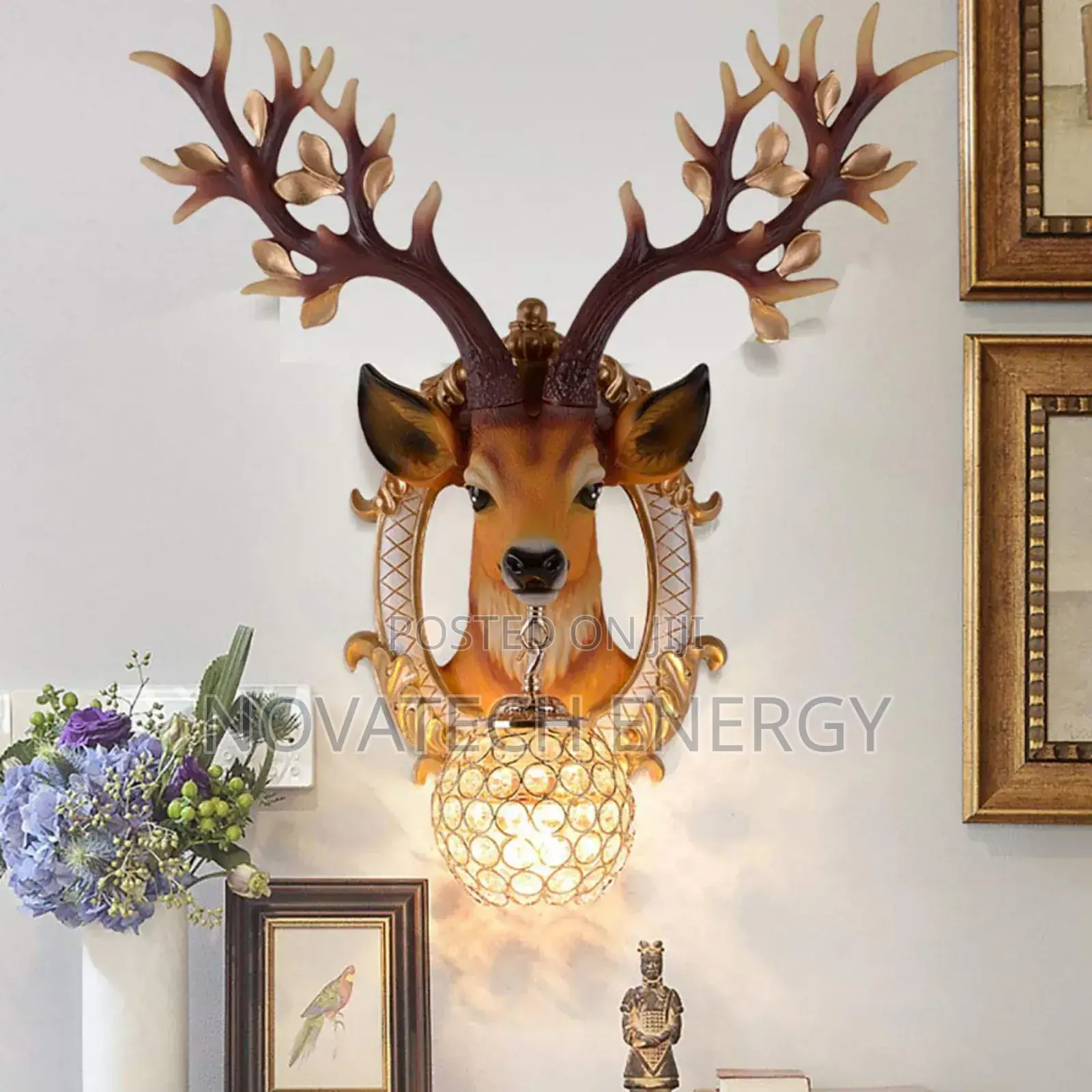 Deer Head Trophy Luxurious Wall Lamp