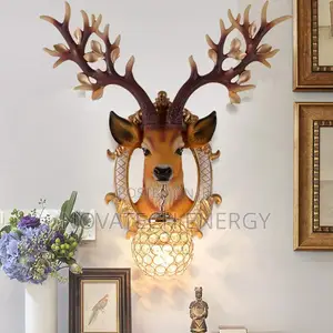 Deer Head Trophy Luxurious Wall Lamp