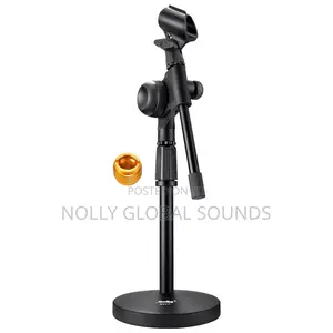 Adjustable Tabletop Round Bass Boom Microphone Desk Stand