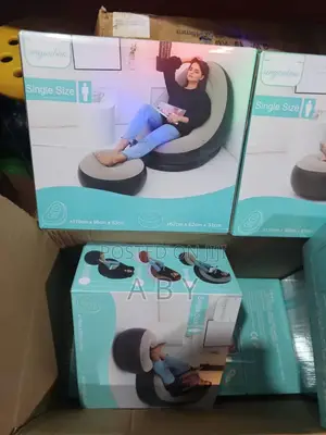 Inflatable Sofa Chair With Foot Rest With Pump
