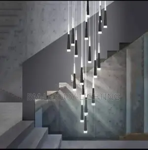 Modern Led Ring Long Chandelier
