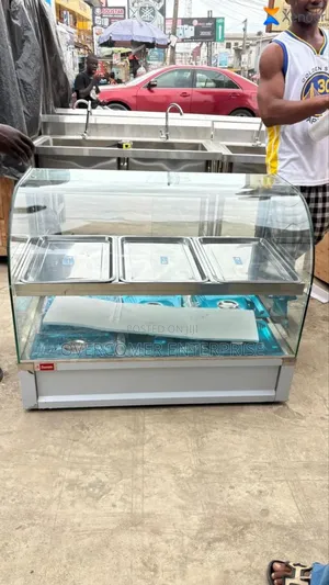 3 Plates Curved Glass Food Warmer