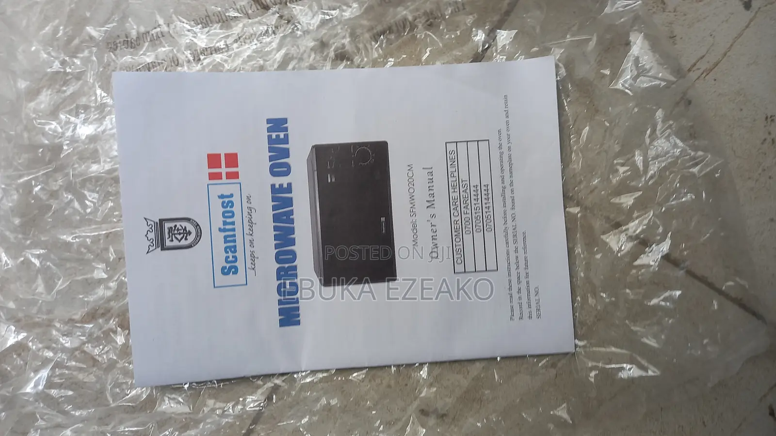 20l Scanfrost Microwave Oven