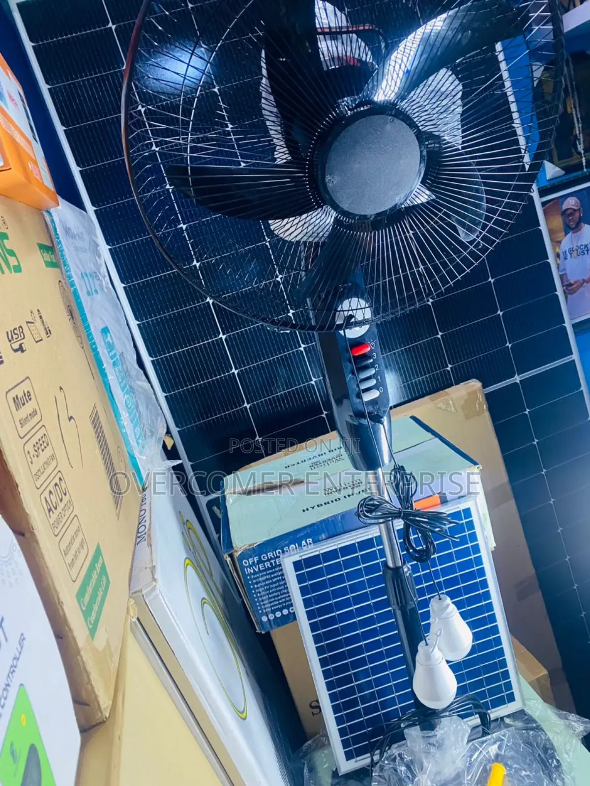 Ac/Dc Solar Fan