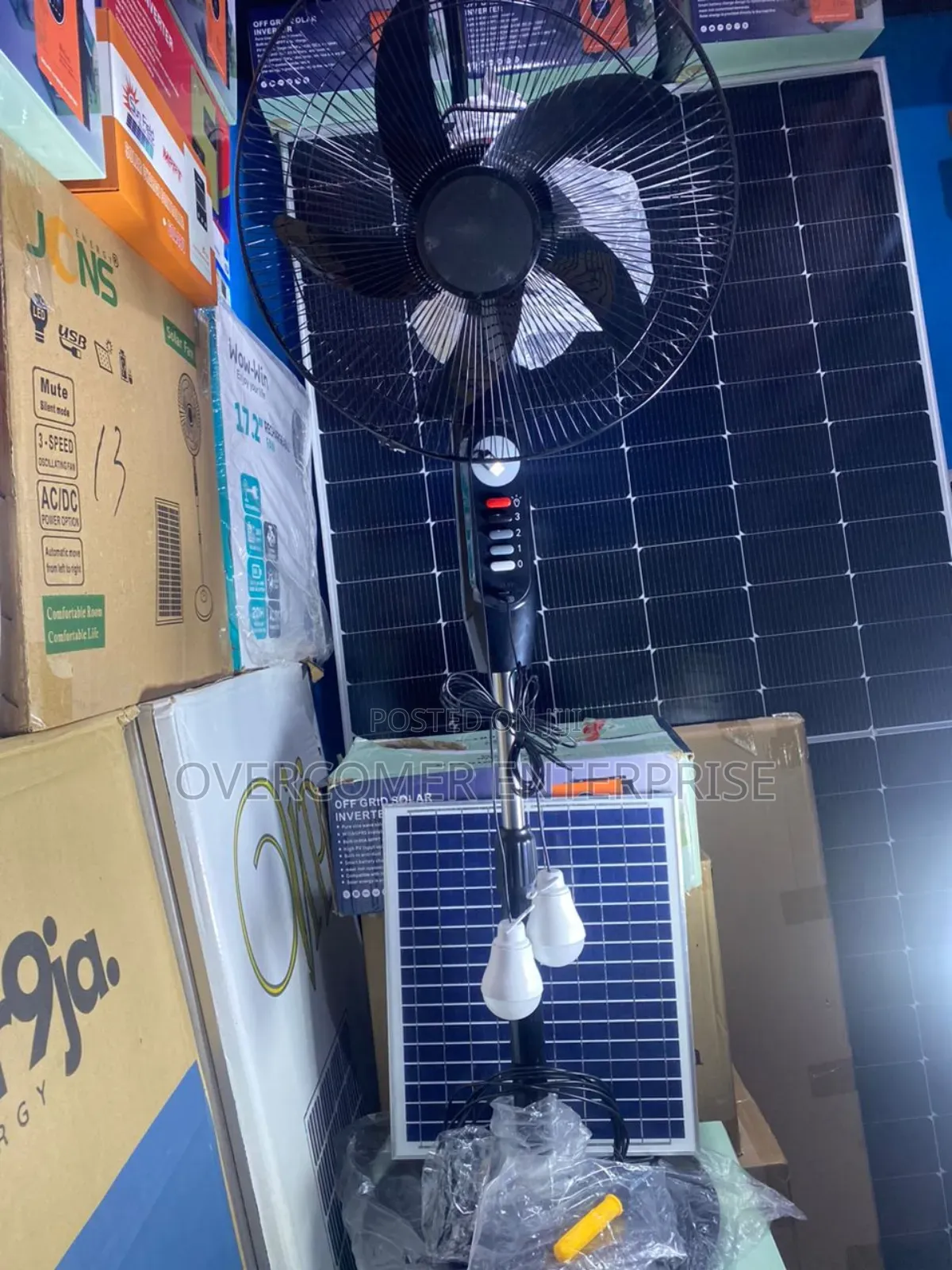 Solar Fan With Panel