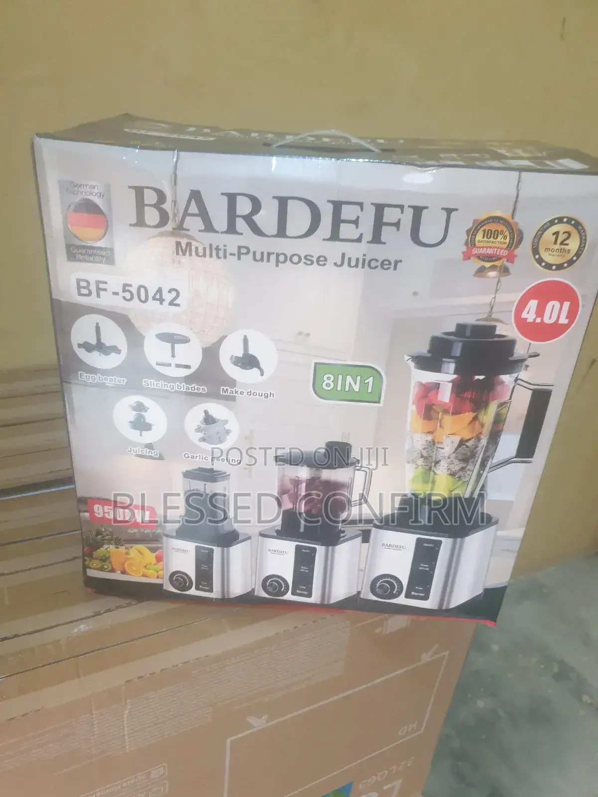 8 in 1 Powerful Blender, Juicer and Crusher