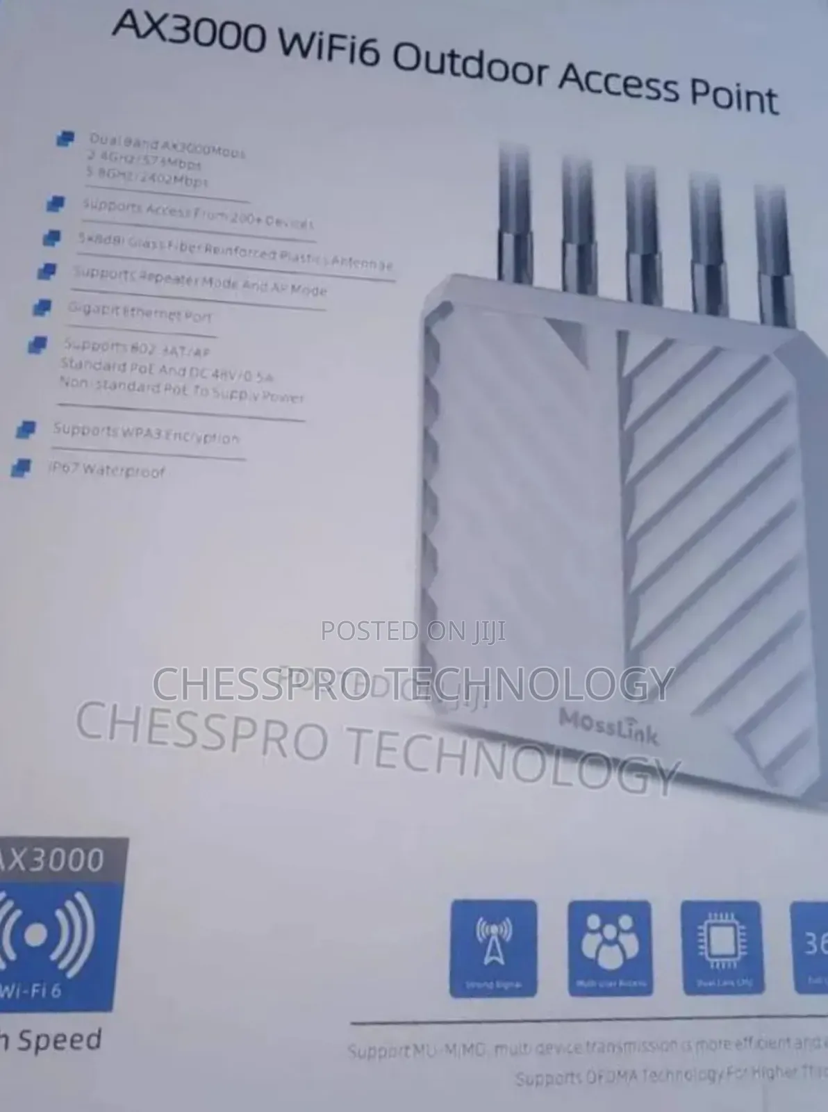 Moss Ax3000 Wifi6 Outdoor Access Point