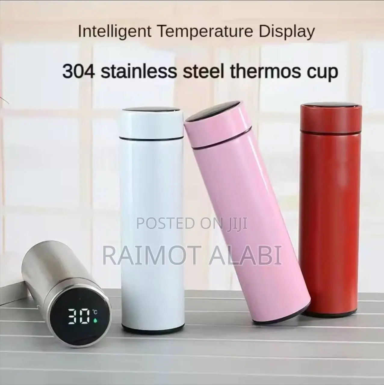 Thermos Bottle With Digital Temperature Display